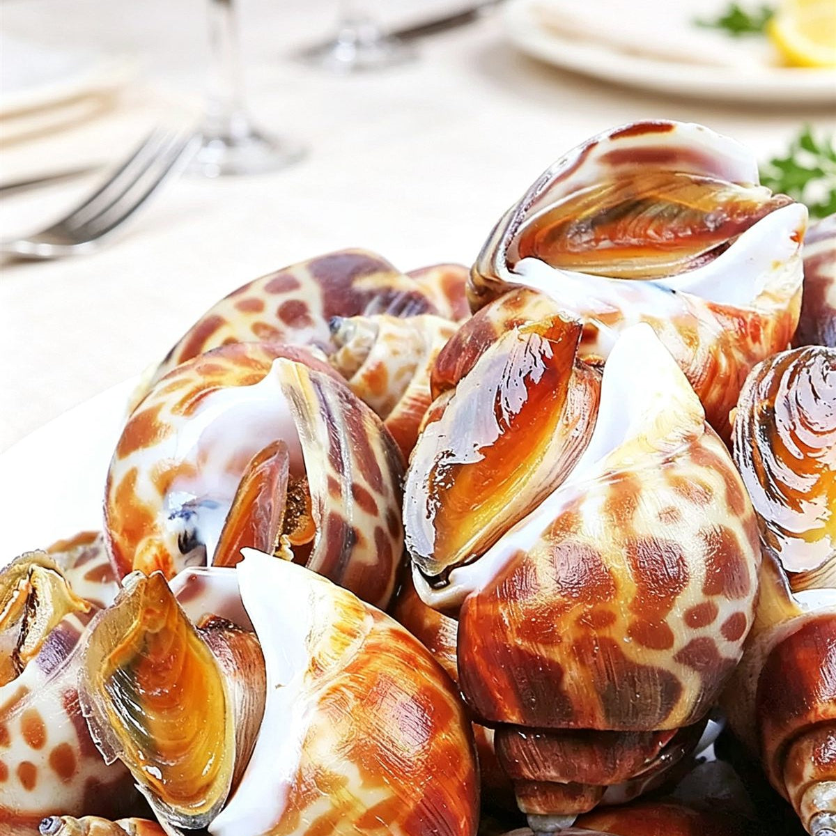 Frozen Extra-Large Spotted Babylon Snail